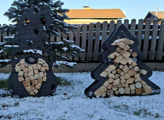 Kaminholzregal "Weihnachtsbaum"