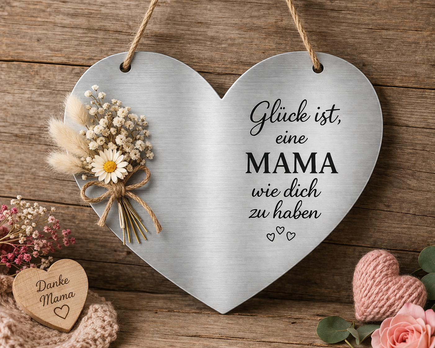 Dekoratives Herz aus Edelstahl