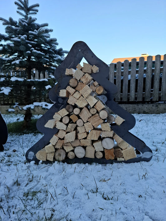 Kaminholzregal "Weihnachtsbaum"