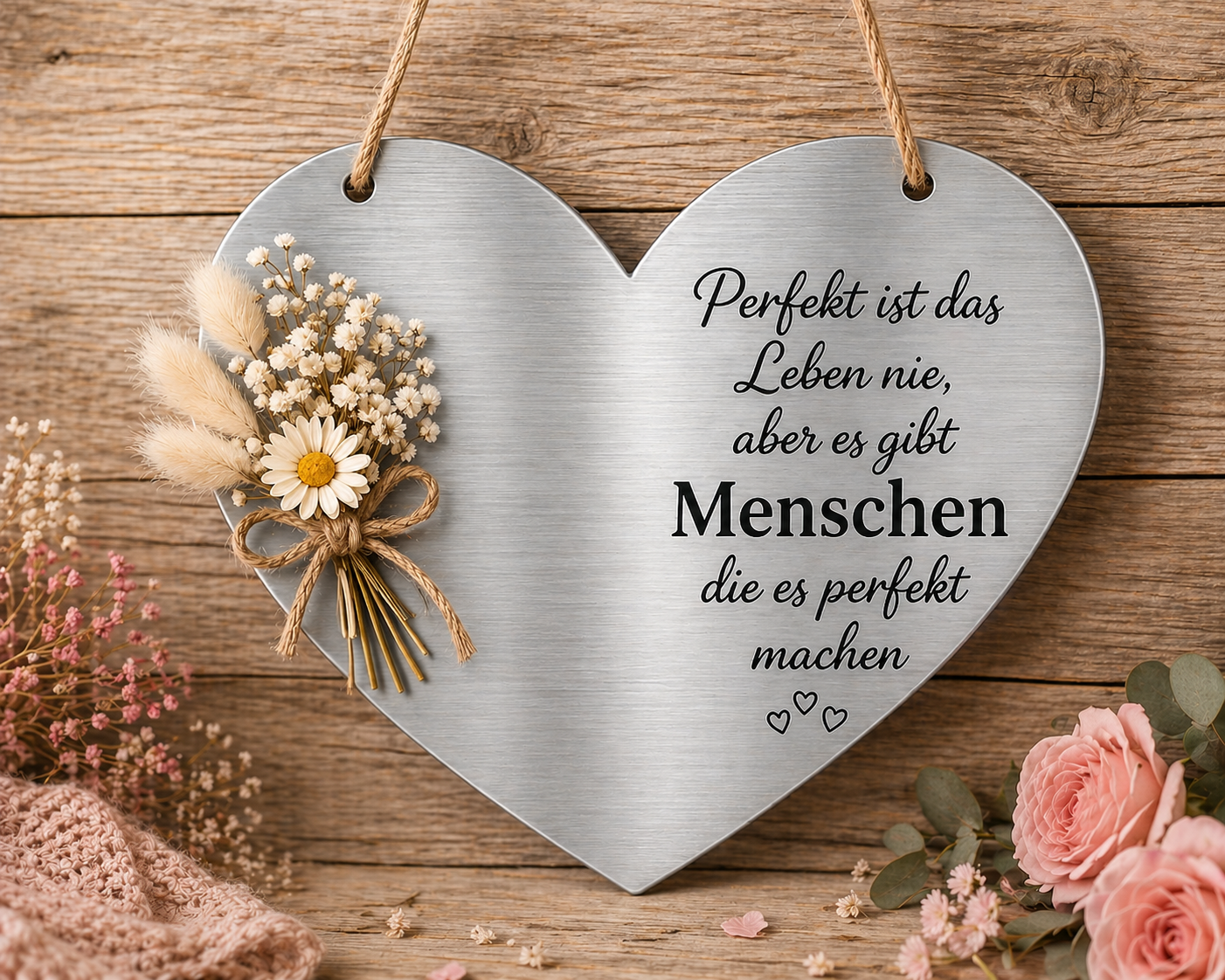 Dekoratives Herz aus Edelstahl