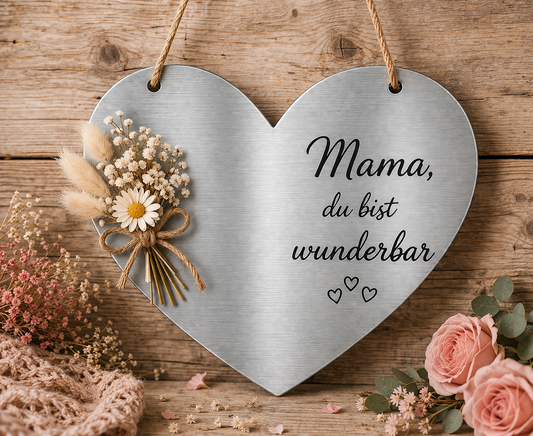 Dekoratives Herz aus Edelstahl
