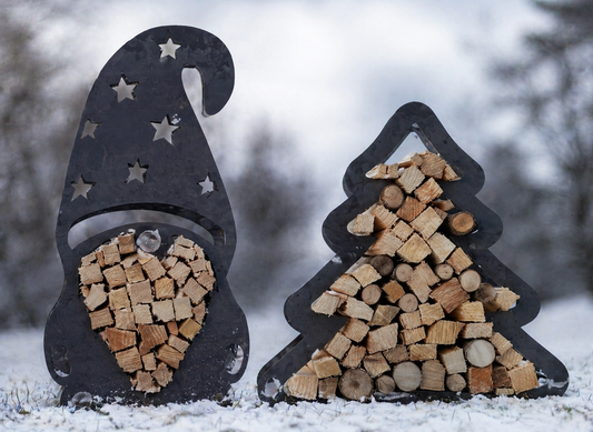 Kaminholzregal "Weihnachtsbaum"
