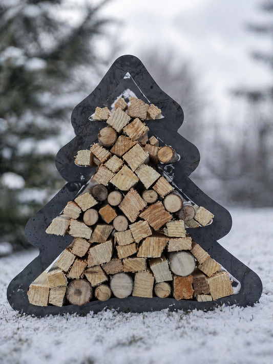Kaminholzregal "Weihnachtsbaum"